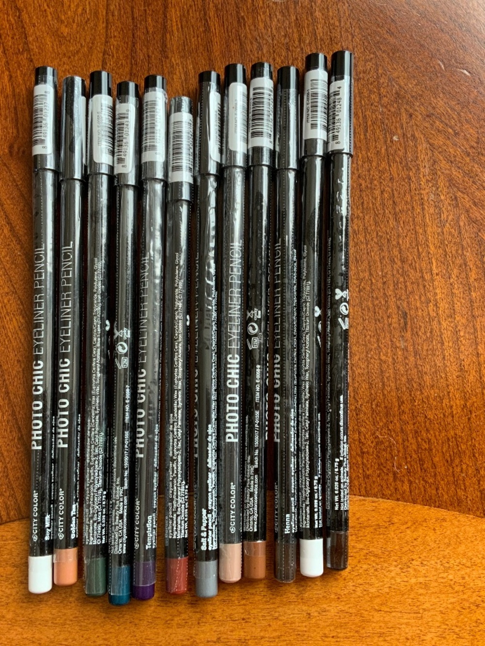 12 city color photo chic eyeliner pencils